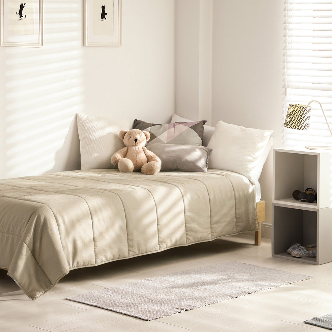 Kinderdekbed.nl Mousseline - Taupe