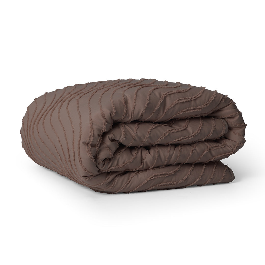 Wasbaar Kinderdekbed Golven - Bruin 140x200