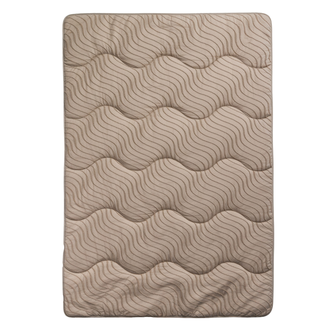 Wasbaar Kinderdekbed Golven - Taupe 140x200
