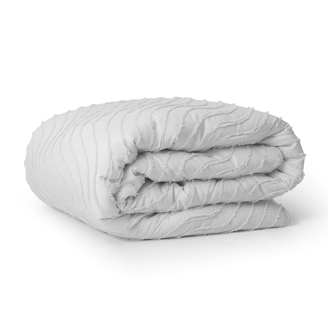 Wasbaar Kinderdekbed Golven - Wit 140x200