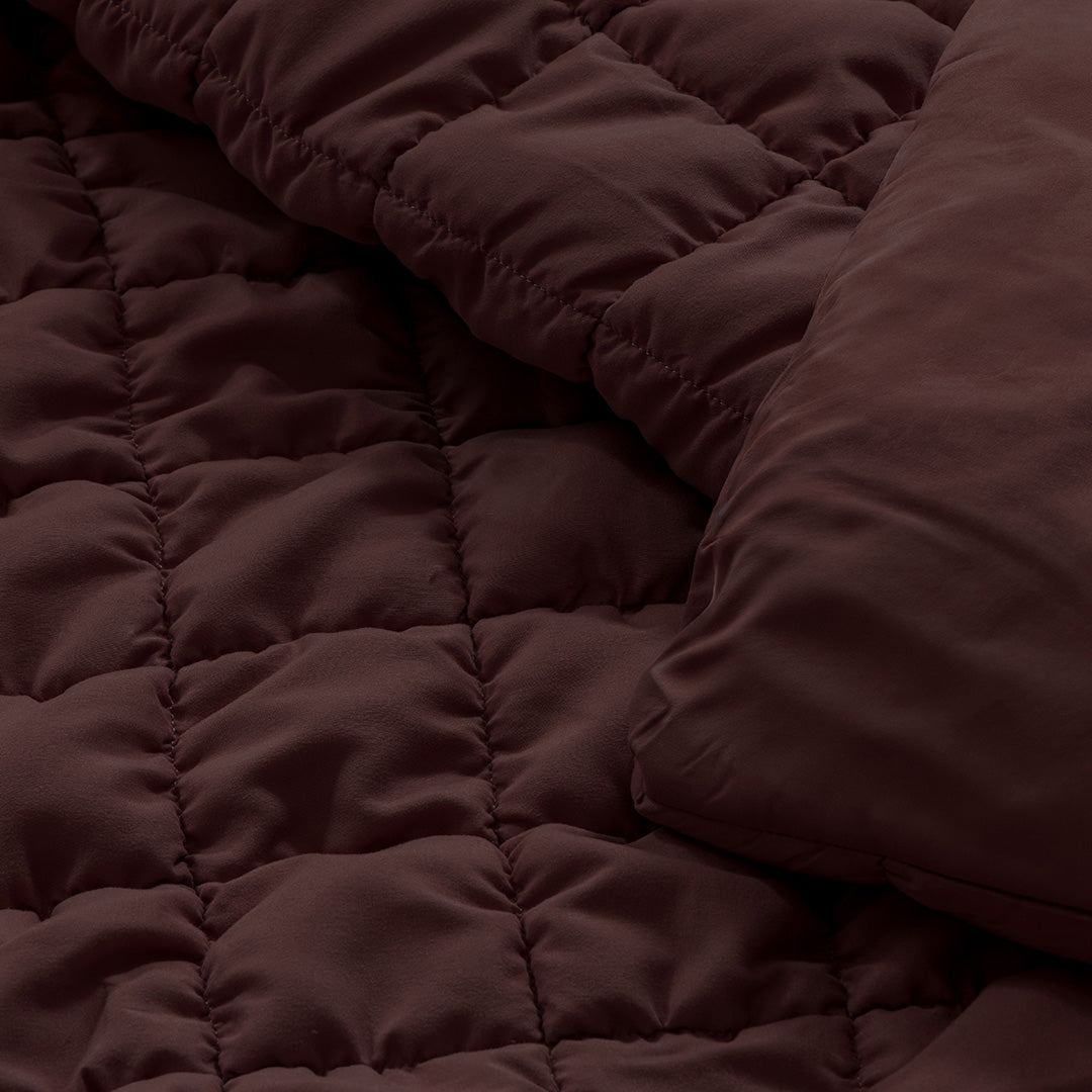 Wasbaar Kinderdekbed Knuffelzacht - Bruinrood 140x200