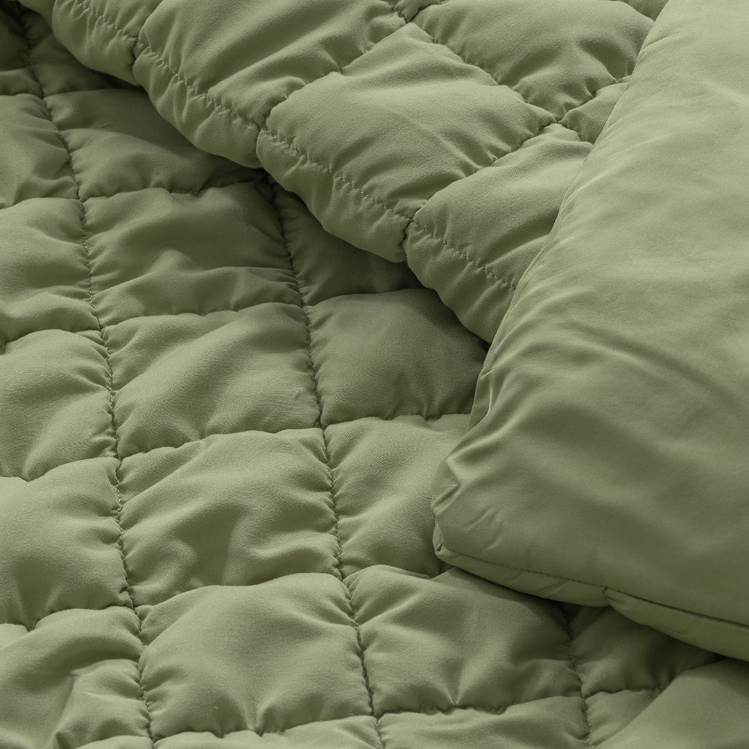 Wasbaar Kinderdekbed Knuffelzacht - Pistache 140x200