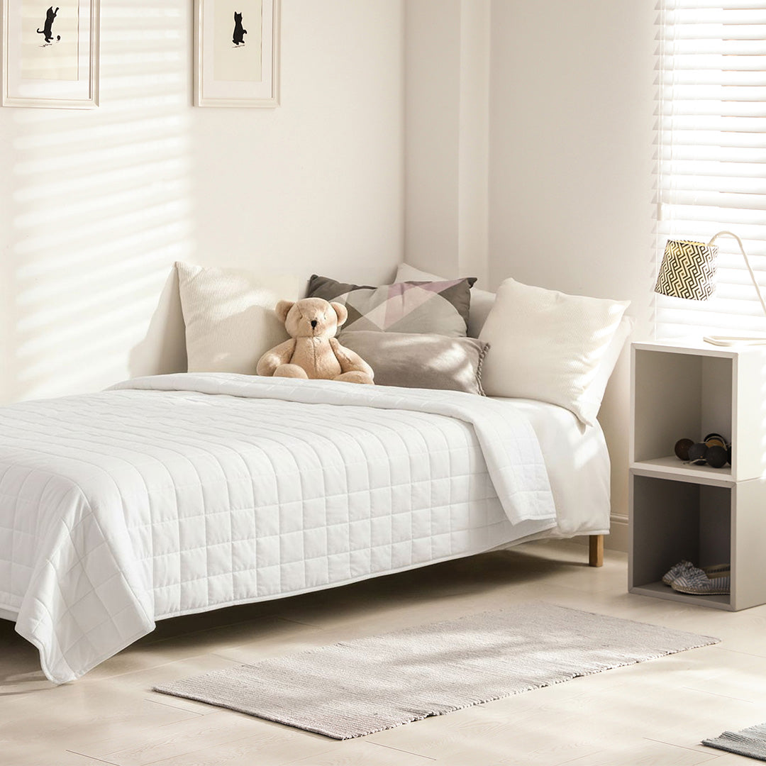 Wasbaar Kinderdekbed Knuffelzacht - Wit 140x200