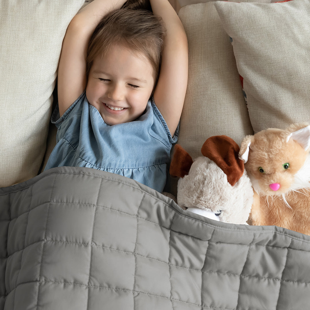 Wasbaar Kinderdekbed Knuffelzacht - Zilvergrijs 140x200