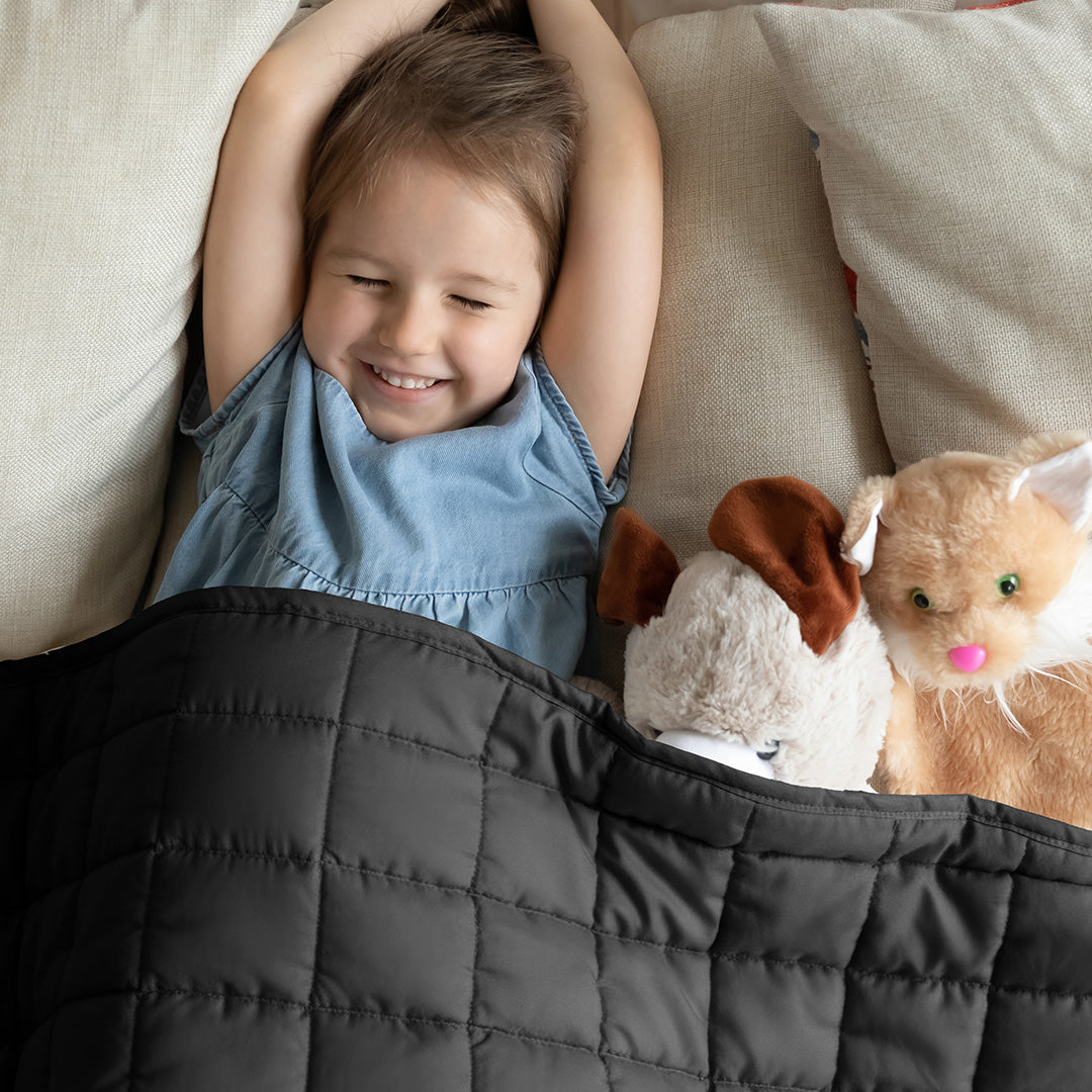 Wasbaar Kinderdekbed Knuffelzacht - Zwart 140x200