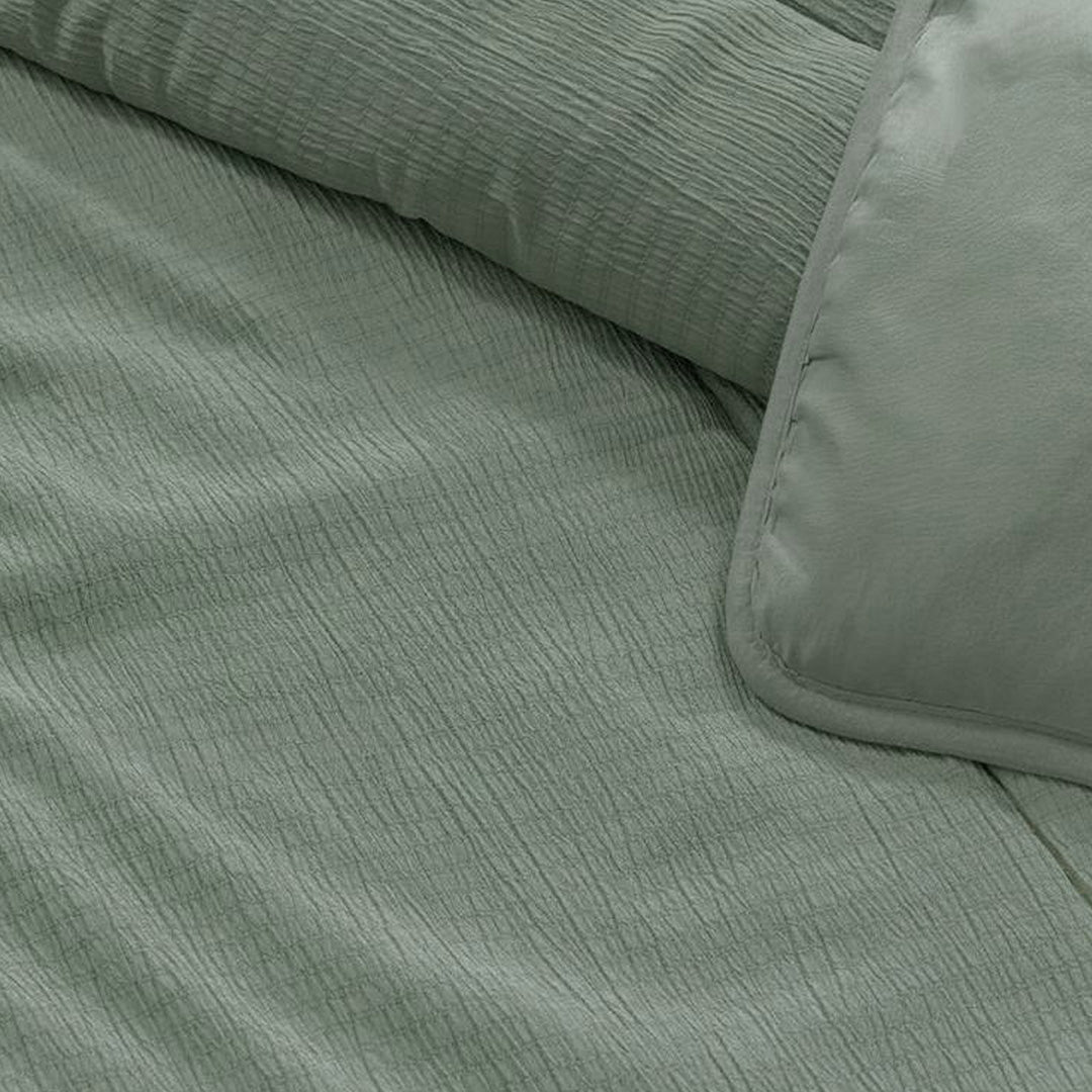 Wasbaar Kinderdekbed Mousseline - Mosgroen 140x200