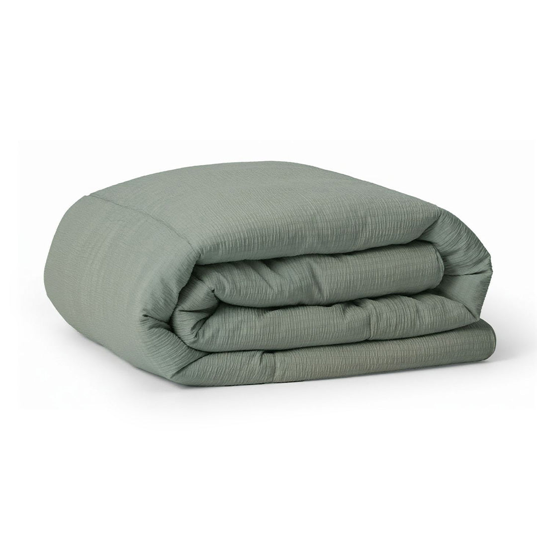Wasbaar Kinderdekbed Mousseline - Mosgroen 140x200