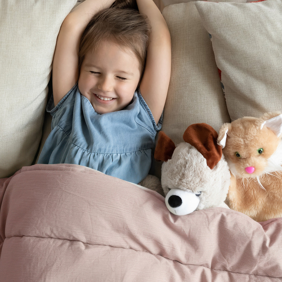 Wasbaar Kinderdekbed Mousseline - Zachtroze 140x200