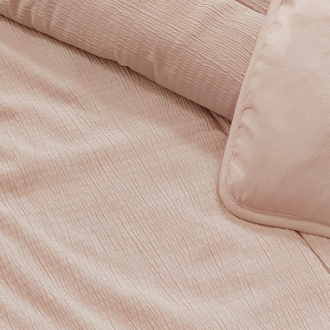 Wasbaar Kinderdekbed Mousseline - Zachtroze 140x200