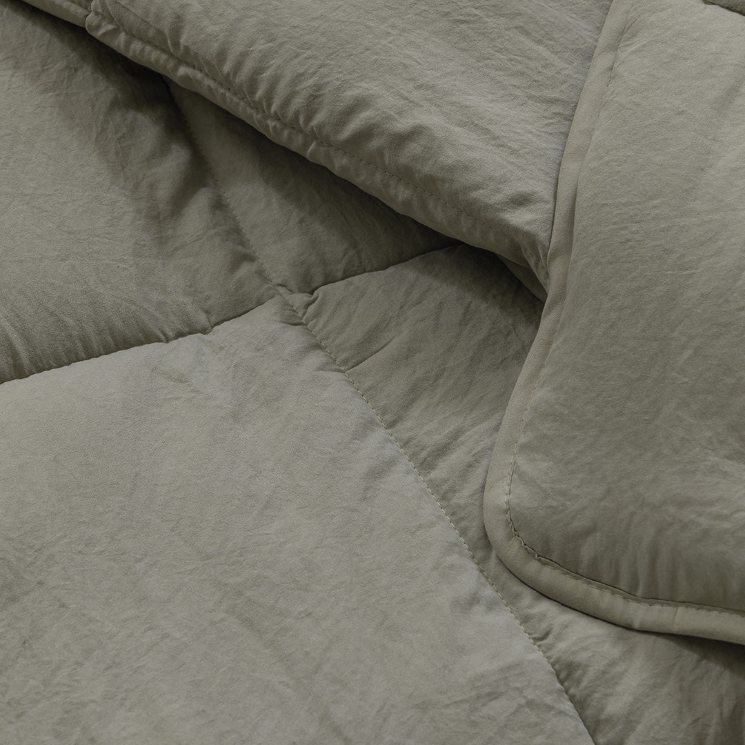 Wasbaar Kinderdekbed Natuurlijk - Lauriergroen 140x200