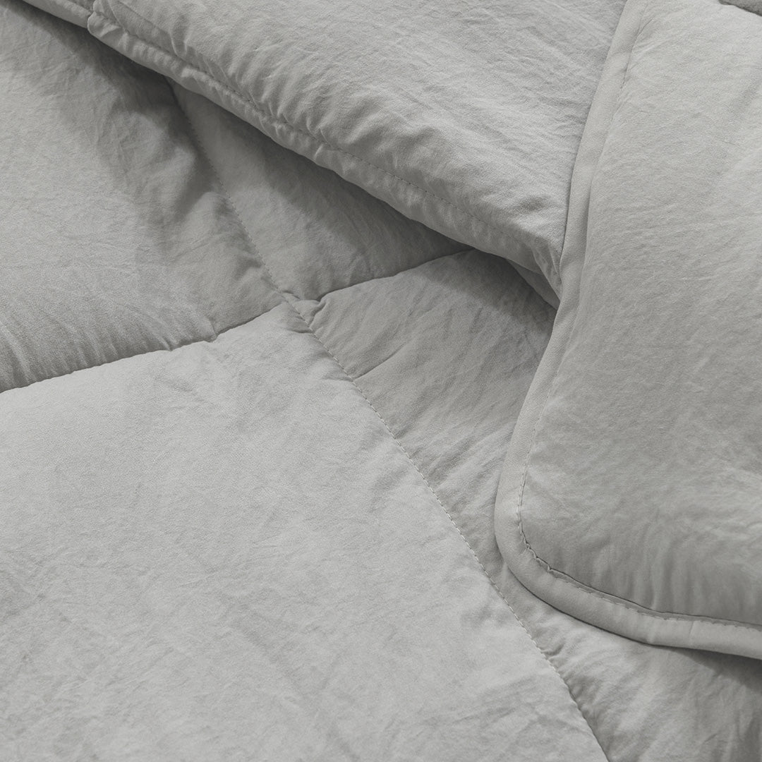 Wasbaar Kinderdekbed Natuurlijk - Zilvergrijs 140x200