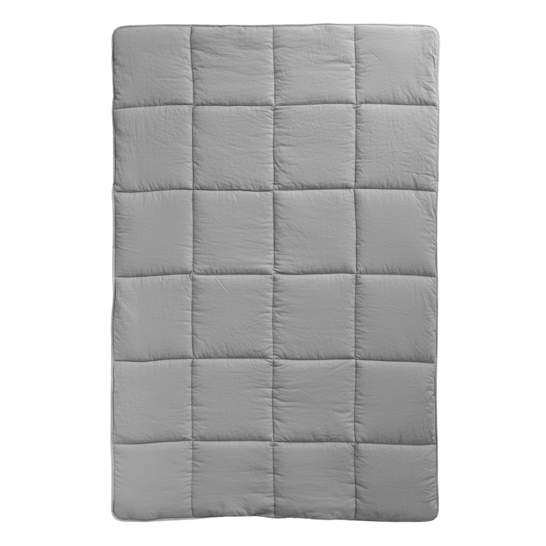 Wasbaar Kinderdekbed Natuurlijk - Zilvergrijs 140x200