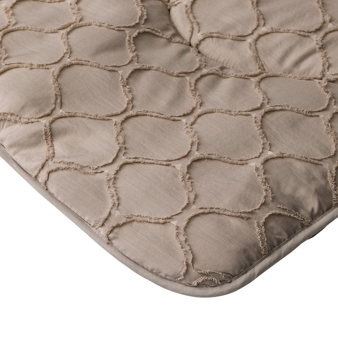 Wasbaar Kinderdekbed Wolken - Taupe 140x200