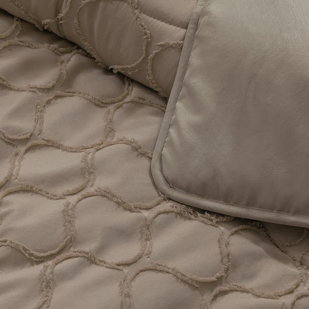 Wasbaar Kinderdekbed Wolken - Taupe 140x200