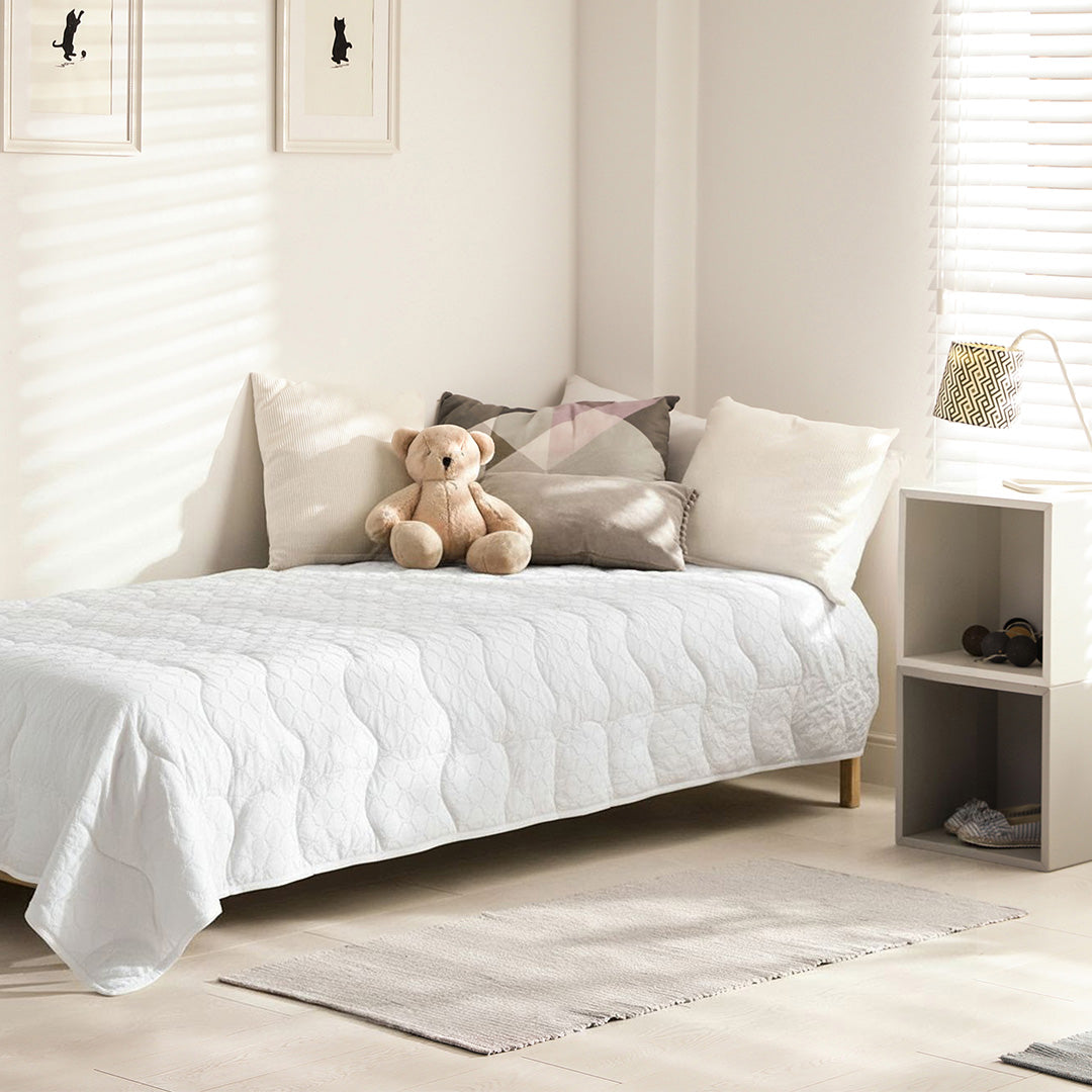 Wasbaar Kinderdekbed Wolken - Wit 140x200